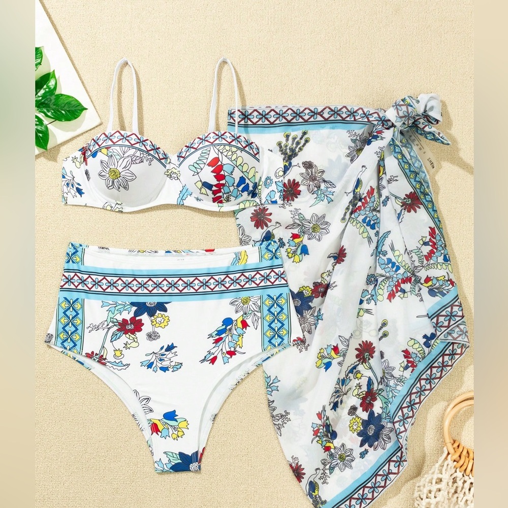 Floral SHEIN Bikini Set
